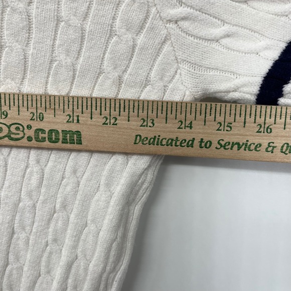 Men's XL White Chicago White Sox Cable Knit V Neck Retro Style 125th Anniversary - Picture 7 of 7